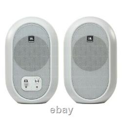 JBL 104SET-BTW Pair Compact Powered Active Studio Reference Monitors BT White