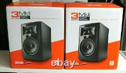 JBL 305P MkII Active Speaker Pair Powered Studio Monitor 5 Inch 2 Way Bundle