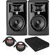 JBL 305P MkII Powered 5 Studio Monitor Pair with Isolation Pads and XLR Cables