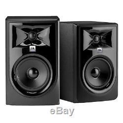 JBL 306P MkII 6.5 Powered Studio Monitor Speakers Pair w Scarlett 2i2 3G Inter
