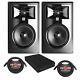 JBL 306P MkII Powered Studio Monitor Speaker Pair with Isolation Pads + XLR Cables