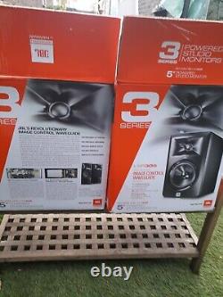 JBL LSR305 Powered Active Studio Monitors (Pair) Leads and Studio Mixer With PSU