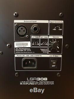 JBL LSR308 8 Two-Way Powered Active Studio Monitors Speakers (Pair)