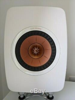 KEF LS50 Wireless Speakers Active Powered Bluetooth Pair White Copper RRP £1999