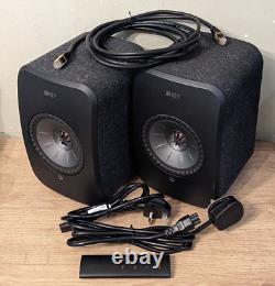 KEF LSX wireless speakers hi-res pair (black) active powered pair with Bluetooth