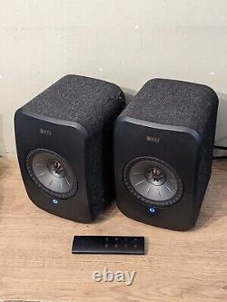 KEF LSX wireless speakers hi-res pair (black) active powered pair with Bluetooth