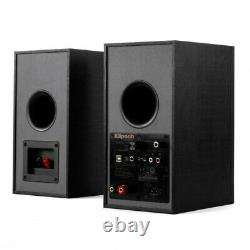 KLIPSCH R-41PM Active Powered Bluetooth Media HIFI Bookshelf Speakers Pair Black