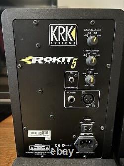 KRK ROKIT 5 G3 Pair Powered Active Studio Monitor Speakers Amazing Condition