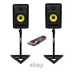 KRK RP5 Classic Powered Studio Monitors (Pair) with Gorilla GSM-100 Stands + Cable