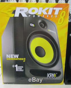 KRK RP8G3 ROKIT 8 G3 8 2-Way Powered Studio Monitor PAIR