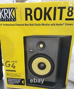 KRK RP8 Rokit 8 G4 Professional Bi-Amp 8 Powered Studio Monitor Pair, Black