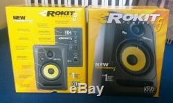 KRK Rokit 5 G3 Powered Studio Monitors Black (Pair) Bundled with Stands