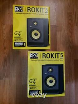 KRK Rokit 5 G4 Powered Studio Monitors Black (Pair) New