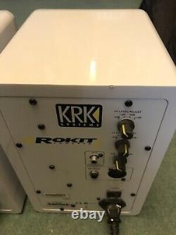 KRK Rokit 5 RP5G3W-UK Limited Edition WHITE Powered Studio Monitor Speakers Pair