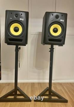 KRK Rokit 8 Power studio speakers monitors pair With Stands