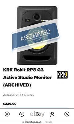 KRK Rokit Powered 8 RP8G3 DJ studio speakers pair