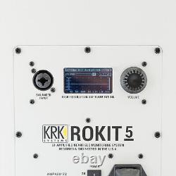 KRK Rokit RP5 G4 5 Powered Studio Monitors White (Pair) Grade A Condition