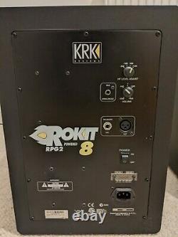 KRK Rokit RP8 G2 Studio Monitor Powered Speaker Pair + Isolation Pads