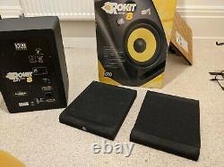 KRK Rokit RP8 G2 Studio Monitor Powered Speaker Pair + Isolation Pads