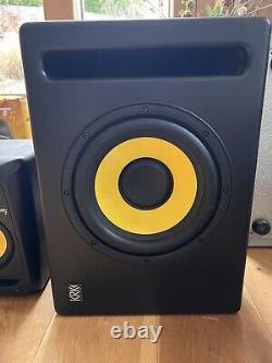 KRK S10.4 10 Subwoofer and pair of Rokit 5 G3 Powered Studio Monitors