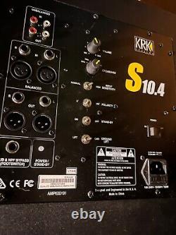 KRK S10.4 10 Subwoofer and pair of Rokit 5 G3 Powered Studio Monitors