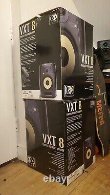 KRK VXT8 Pair 8 2-Way Active Powered Studio Monitor Speakers Black