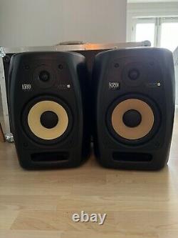 KRK VXT8 Pair 8 Active Powered Studio Monitor Speakers Black