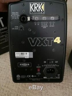 KRK VXT 4 Powered Studio Reference Monitors Black (PAIR) Very good condition