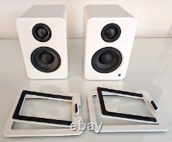 Kanto Audio YU2 Active Powered Desktop Speakers Matt White + Kanto Stands