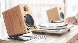 Kanto Audio YU4 Active Powered Bookshelf Desktop Speakers Bamboo