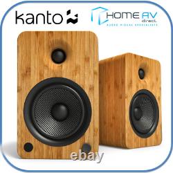 Kanto Audio YU6 Active Powered Bookshelf Speakers Bamboo