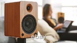 Kanto Audio YU6 Active Powered Bookshelf Speakers Walnut