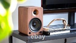 Kanto Audio YU6 Active Powered Bookshelf Speakers Walnut