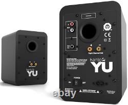 Kanto Audio Yu Powered Speakers PAIR Active 70w Desktop Bookshelf Black Desk