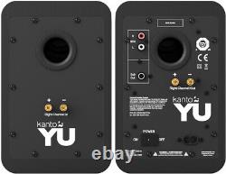 Kanto Audio Yu Powered Speakers PAIR Active 70w Desktop Bookshelf Black Desk