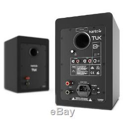 Kanto TUK Premium Active Powered Bluetooth AptX HD Speakers Matte Black Pair