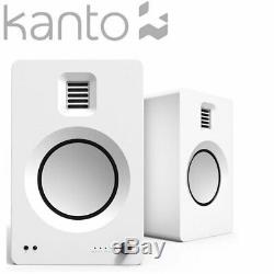Kanto TUK Premium Active Powered Bluetooth AptX HD Speakers Matte White Pair