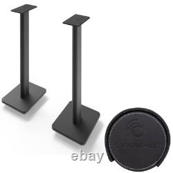 Kanto YU4MB Powered Speakers withBluetooth + SP26PL Floor Stands, Black