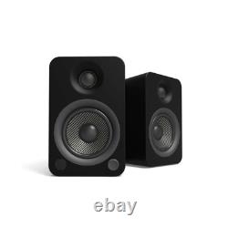 Kanto YU4MB Powered Speakers withBluetooth + SP26PL Floor Stands, Black
