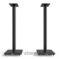 Kanto YU4MB Powered Speakers withBluetooth + SP26PL Floor Stands, Black