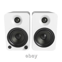 Kanto YU4 Powered Speakers with Bluetooth, Pair + 32 Floor Stands, White