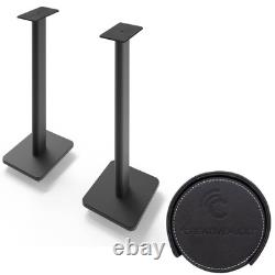 Kanto YU6MB 200W Powered Speakers with 26 Floor Speaker Stands, Matte Black