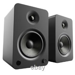 Kanto YU6MB 200W Powered Speakers with 26 Floor Speaker Stands, Matte Black