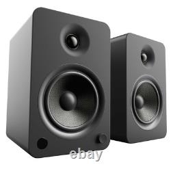 Kanto YU6MB 200W Powered Speakers with 26 Floor Speaker Stands, Matte Black
