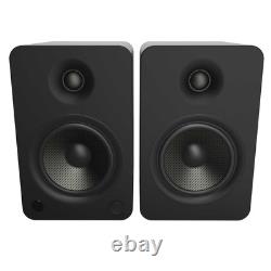 Kanto YU6MB 200W Powered Speakers with 26 Floor Speaker Stands, Matte Black