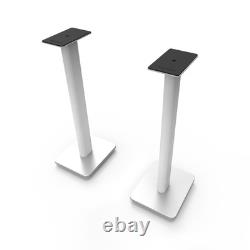 Kanto YU6MW 200W Powered Speakers, Pair with 26 Floor Stands, White