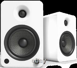 Kanto YU6 2-Way Powered Bookshelf Speakers Set PAIR White Active Compact 100w