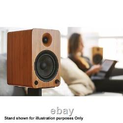 Kanto YU6 Active Speakers Powered Bookshelf- PAIR Walnut Bluetooth Phone Amp