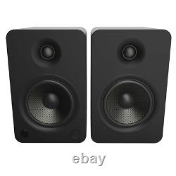 Kanto YU6 Matte Black 200W Powered Speakers (Pair) with SUB8MB 8 250W Subwoofer