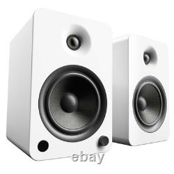 Kanto YU6 White 200W Powered Speakers Pair + 32 Floor Stands White